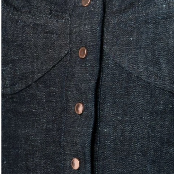 CHLOE See by Chloe Bustier Style Snap Front Chambray Cropped Cami Size 10 NEW - Picture 6 of 15